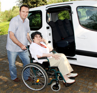 senior lady on a wheelchair